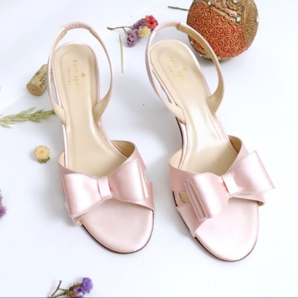 Kate Spade Micah pink Satin Bow Heels
